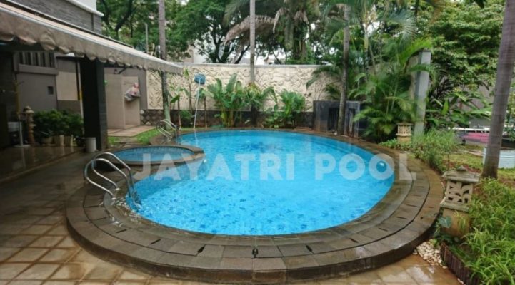 kolam renang klien yang dibuat oleh jayatri pool